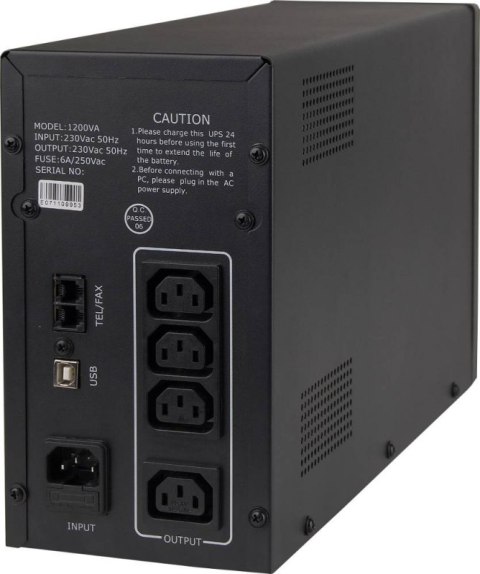 Zasilacz awaryjny GEMBIRD UPS-PC-1202AP 1200VA Zasilacz awaryjny GEMBIRD UPS-PC-1202AP 1200VA