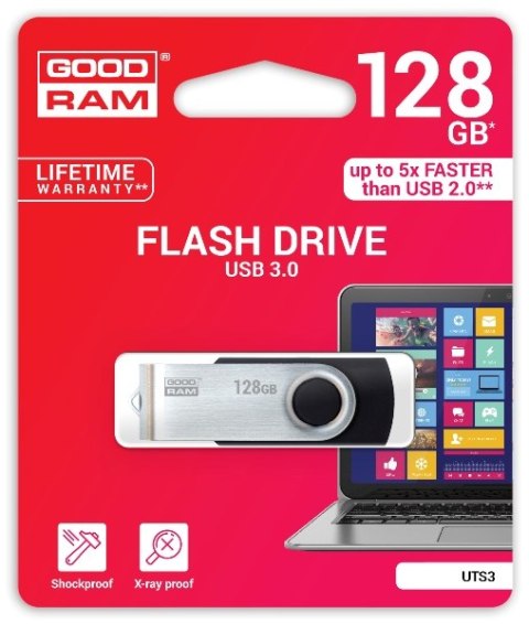 Pendrive GOODRAM Twister 128GB Black (Czarny) (128 GB /USB 3.0 /Czarny ) Pendrive GOODRAM Twister 128GB Black (Czarny) (128 GB /USB 3.0 /Czarny )