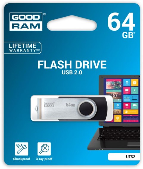 Pendrive GOODRAM Twister 64 GB USB 2.0 Czarny (64 GB /USB 2.0 /Czarny ) Pendrive GOODRAM Twister 64 GB USB 2.0 Czarny (64 GB /USB 2.0 /Czarny )