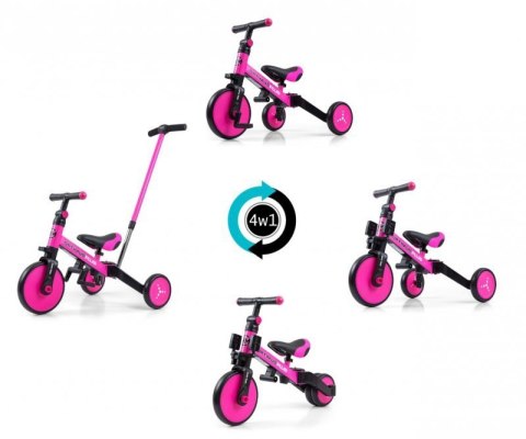 Milly Mally Rowerek 4w1 Optimus Plus Pink Milly Mally Rowerek 4w1 Optimus Plus Pink