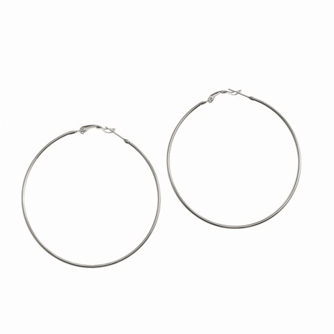 Kolczyki cieniutkie koła 4 cm (P4538/1AG) Colibra