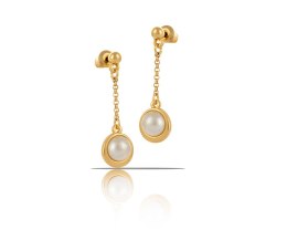 Kolczyki wiszące z perłą z kolekcji Classic (P15019/3AU) Colibra