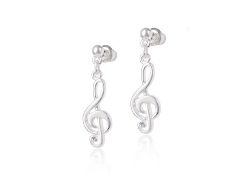Kolczyki klucz wiolinowy z kolekcji Basic Chain Aria Martelle (P24/NUT/01AG) COLIBRA Kolczyki klucz wiolinowy z kolekcji Basic Chain Aria Martelle (P24/NUT/01AG) COLIBRA