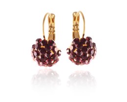 Kolczyki z kryształkami Preciosa (P8126AU-RUBY) Colibra