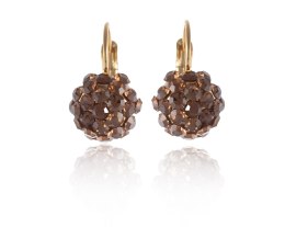 Kolczyki z kryształkami Preciosa (P8126AU-SMOKED TOPAZ) Colibra