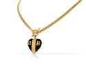Naszyjnik z czarnym sercem z literkami BB z kolekcji Heart Harmony (C23/ZIM/78AU) Colibra