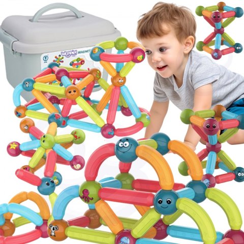 WOOPIE Magnetyczne Klocki Konstrukcyjne Edukacyjne 52 el. WOOPIE Magnetyczne Klocki Konstrukcyjne Edukacyjne 52 el.