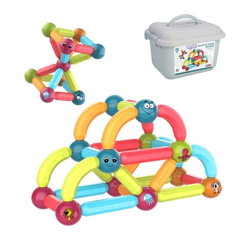WOOPIE Magnetyczne Klocki Konstrukcyjne Edukacyjne 52 el. WOOPIE Magnetyczne Klocki Konstrukcyjne Edukacyjne 52 el.