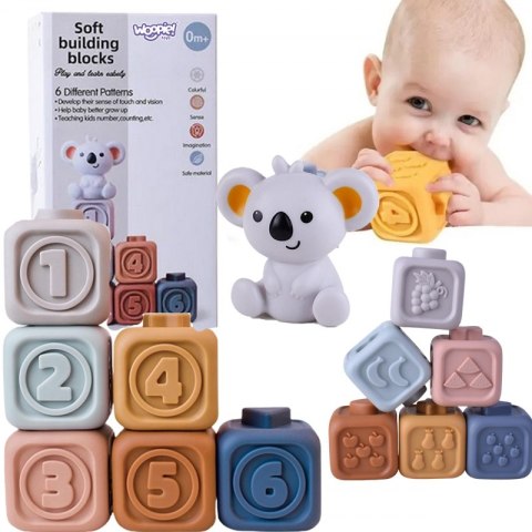 WOOPIE BABY Zestaw Edukacyjna Piramdka Klocki Sensoryczne 2w1 Gryzak Cyferki WOOPIE BABY Zestaw Edukacyjna Piramdka Klocki Sensoryczne 2w1 Gryzak Cyferki