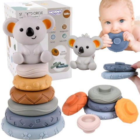 WOOPIE BABY Zestaw Edukacyjna Piramidka Koala 2w1 Gryzak WOOPIE BABY Zestaw Edukacyjna Piramidka Koala 2w1 Gryzak