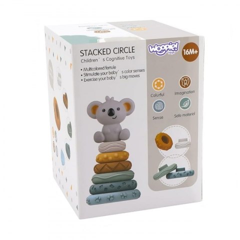 WOOPIE BABY Zestaw Edukacyjna Piramidka Koala 2w1 Gryzak WOOPIE BABY Zestaw Edukacyjna Piramidka Koala 2w1 Gryzak