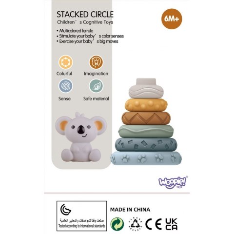 WOOPIE BABY Zestaw Edukacyjna Piramidka Koala 2w1 Gryzak WOOPIE BABY Zestaw Edukacyjna Piramidka Koala 2w1 Gryzak