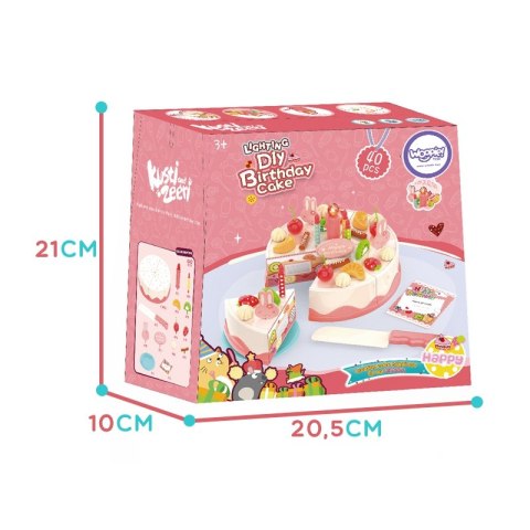 WOOPIE Tort Urodzinowy do Krojenia Świeczki Owoce 40 el. WOOPIE Tort Urodzinowy do Krojenia Świeczki Owoce 40 el.
