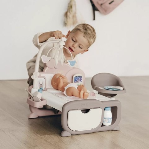 SMOBY Baby Nurse Elektroniczny Duży Kącik Opiekunki dla Lalki 19 akcesoriów SMOBY Baby Nurse Elektroniczny Duży Kącik Opiekunki dla Lalki 19 akcesoriów