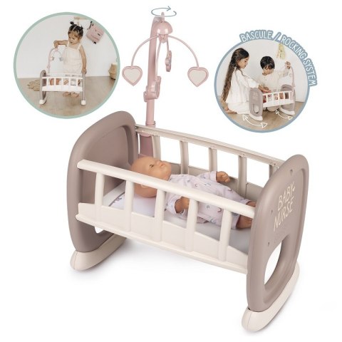 SMOBY Baby Nurse Kołyska z Karuzelką dla Lalki SMOBY Baby Nurse Kołyska z Karuzelką dla Lalki