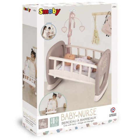 SMOBY Baby Nurse Kołyska z Karuzelką dla Lalki SMOBY Baby Nurse Kołyska z Karuzelką dla Lalki