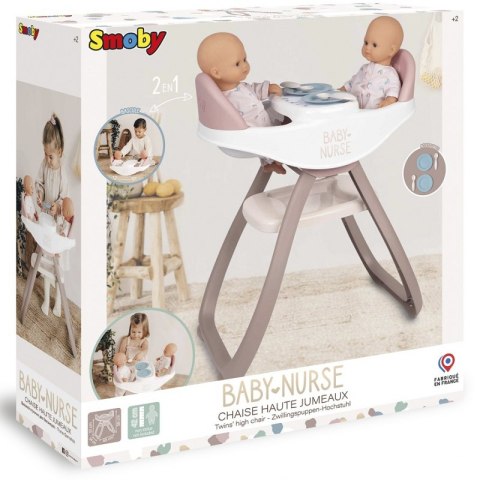 SMOBY Baby Nurse Krzesełko do Karmienia dla Bliźniąt Lalek SMOBY Baby Nurse Krzesełko do Karmienia dla Bliźniąt Lalek