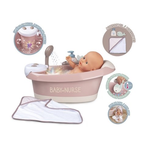 SMOBY Baby Nurse Wanienka z hydromasażem, prysznicem i światłem SMOBY Baby Nurse Wanienka z hydromasażem, prysznicem i światłem