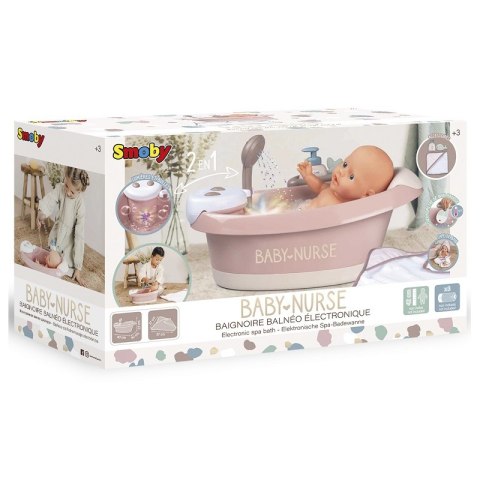 SMOBY Baby Nurse Wanienka z hydromasażem, prysznicem i światłem SMOBY Baby Nurse Wanienka z hydromasażem, prysznicem i światłem