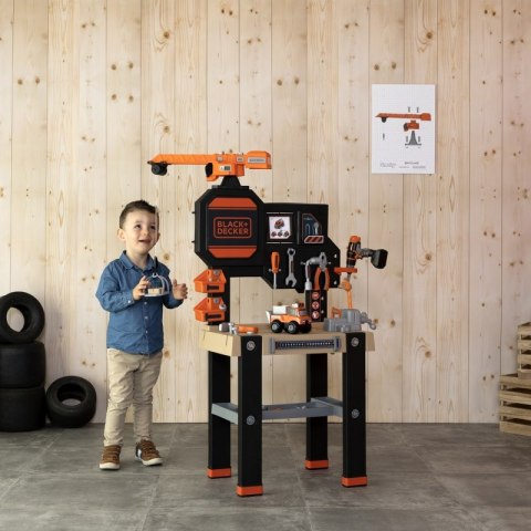SMOBY Black&Decker Warsztat z dźwigiem + 94 Akcesoria SMOBY Black&Decker Warsztat z dźwigiem + 94 Akcesoria