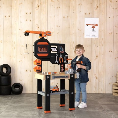 SMOBY Black&Decker Warsztat z dźwigiem + 94 Akcesoria SMOBY Black&Decker Warsztat z dźwigiem + 94 Akcesoria