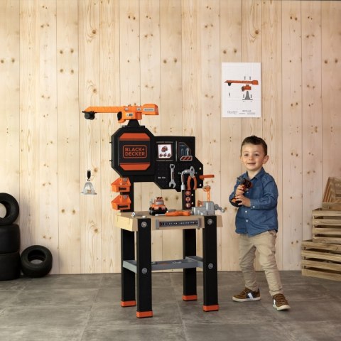 SMOBY Black&Decker Warsztat z dźwigiem + 94 Akcesoria SMOBY Black&Decker Warsztat z dźwigiem + 94 Akcesoria