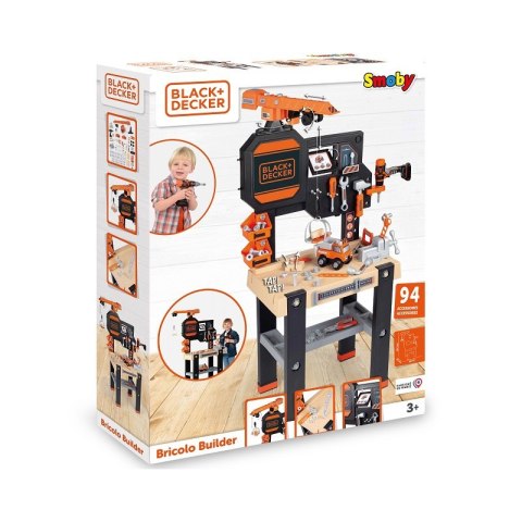 SMOBY Black&Decker Warsztat z dźwigiem + 94 Akcesoria SMOBY Black&Decker Warsztat z dźwigiem + 94 Akcesoria
