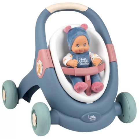 SMOBY Little Chodzik Pchacz 3w1 Wózek dla Dzieci + Lalka Bobas SMOBY Little Chodzik Pchacz 3w1 Wózek dla Dzieci + Lalka Bobas