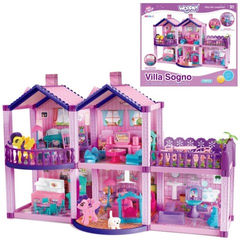 WOOPIE Domek dla Lalek Kucyków PONY FANTASY VILLA 120 el. WOOPIE Domek dla Lalek Kucyków PONY FANTASY VILLA 120 el.