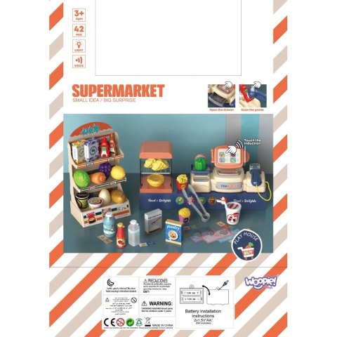 WOOPIE Sklep Supermarket Kasa Fiskalna 42 el. WOOPIE Sklep Supermarket Kasa Fiskalna 42 el.