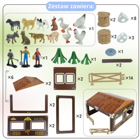 WOOPIE Zestaw Mały Rolnik Farma Zagroda + Zwierzęta i Akcesoria WOOPIE Zestaw Mały Rolnik Farma Zagroda + Zwierzęta i Akcesoria