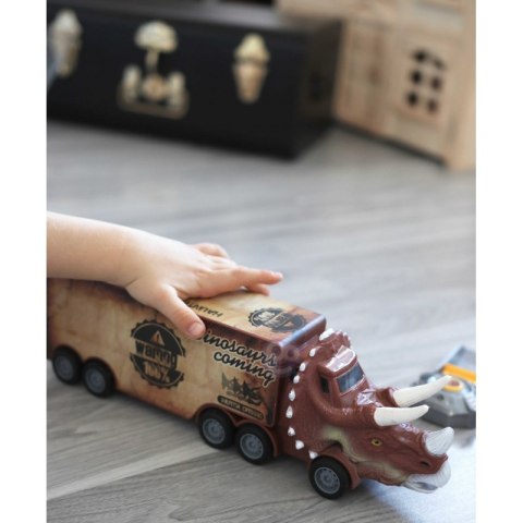 WOOPIE Cięzarówka Dinozaur z Wyrzutnią i Samochodzikami 15 el. WOOPIE Cięzarówka Dinozaur z Wyrzutnią i Samochodzikami 15 el.