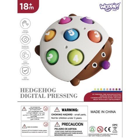 WOOPIE Jeżyk Pop-it Cyferki Fidget Toys WOOPIE Jeżyk Pop-it Cyferki Fidget Toys