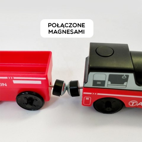 WOOPIE Lokomotywa Elektryczna Pociąg Wagony na Magnes WOOPIE Lokomotywa Elektryczna Pociąg Wagony na Magnes