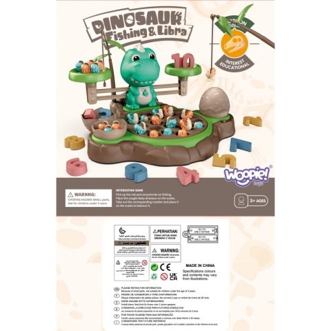 WOOPIE Waga Szalkowa Gra Łowienie Małych Prehistorycznych Dinozaurów Nauka Liczydło WOOPIE Waga Szalkowa Gra Łowienie Małych Prehistorycznych Dinozaurów Nauka Liczydło