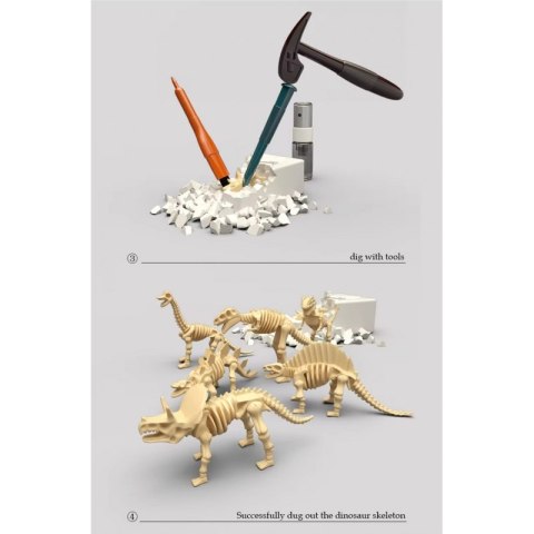 WOOPIE Wykopalisko "Mały Archeolog" 6 Szkieletów Dinozaurów WOOPIE Wykopalisko "Mały Archeolog" 6 Szkieletów Dinozaurów