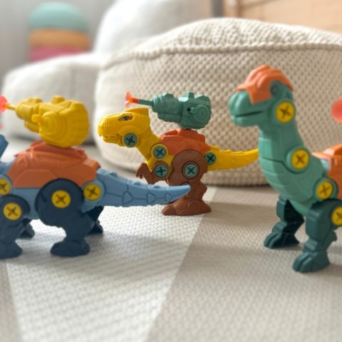 WOOPIE Zestaw Dinozaury do Skręcania 3 szt. Zestaw Konstrukcyjny w Pudełku + Wiertarka i Śrubokręt WOOPIE Zestaw Dinozaury do Skręcania 3 szt. Zestaw Konstrukcyjny w Pudełku + Wiertarka i Śrubokręt