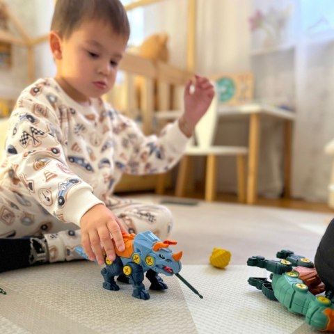 WOOPIE Zestaw Dinozaury do Skręcania 3 szt. Zestaw Konstrukcyjny w Pudełku + Wiertarka i Śrubokręt WOOPIE Zestaw Dinozaury do Skręcania 3 szt. Zestaw Konstrukcyjny w Pudełku + Wiertarka i Śrubokręt