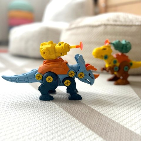 WOOPIE Zestaw Dinozaury do Skręcania 3 szt. Zestaw Konstrukcyjny w Pudełku + Wiertarka i Śrubokręt WOOPIE Zestaw Dinozaury do Skręcania 3 szt. Zestaw Konstrukcyjny w Pudełku + Wiertarka i Śrubokręt