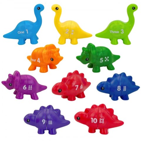 WOOPIE Zestaw Nauka Liczb Kolorów Montessori Figurki Dinozaury do Składania "Dopasuj Cyferki" 10 el. WOOPIE Zestaw Nauka Liczb Kolorów Montessori Figurki Dinozaury do Składania "Dopasuj Cyferki" 10 el.