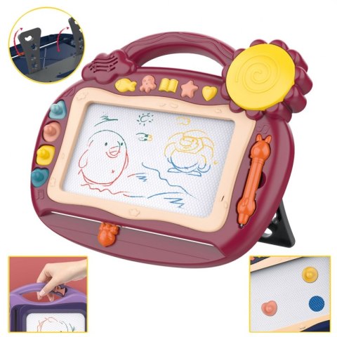 WOOPIE Znikopis Tablica Magnetyczna Kolorowa Stempelki Bordowy WOOPIE Znikopis Tablica Magnetyczna Kolorowa Stempelki Bordowy