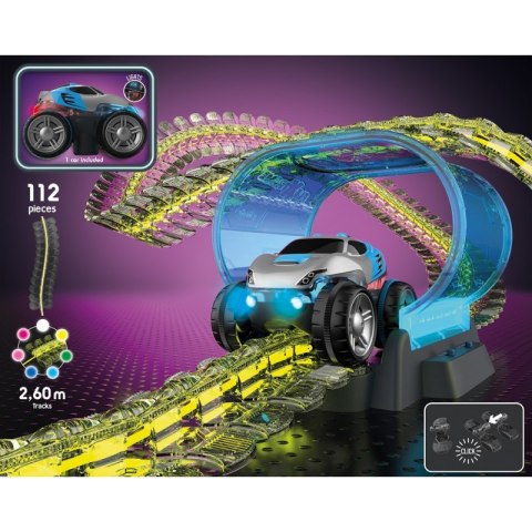 SMOBY Flextreme Neon Tor Samochodowy z Autem Zestaw Startowy SMOBY Flextreme Neon Tor Samochodowy z Autem Zestaw Startowy