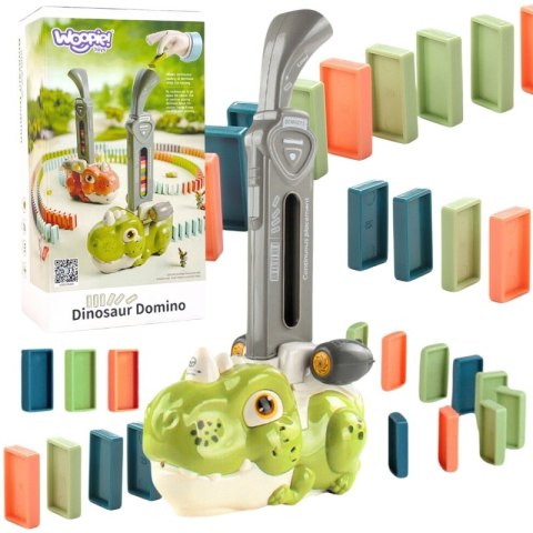 WOOPIE Elektryczna Ciuchcia Lokomotywa do Klocków Domino Dinozaur Zielony WOOPIE Elektryczna Ciuchcia Lokomotywa do Klocków Domino Dinozaur Zielony