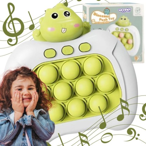 WOOPIE Gra POP IT Elektryczna Antystresowa Zręcznościowa Dinozaur Zielony WOOPIE Gra POP IT Elektryczna Antystresowa Zręcznościowa Dinozaur Zielony