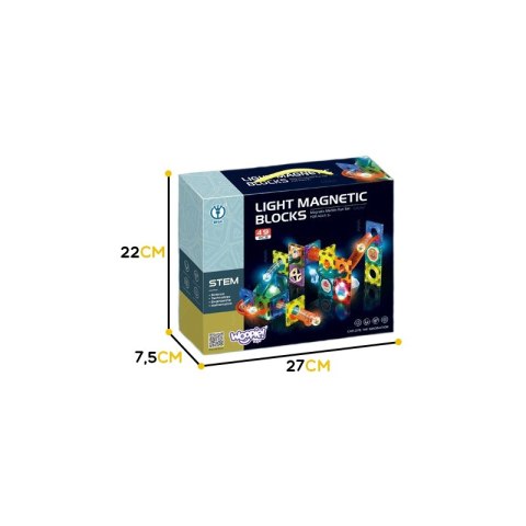 WOOPIE Klocki Magnetyczne Tor Kulkowy Świetlny 49 el. WOOPIE Klocki Magnetyczne Tor Kulkowy Świetlny 49 el.