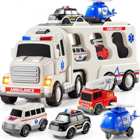 WOOPIE Laweta Drogowa zestaw 5 Aut - Ambulans WOOPIE Laweta Drogowa zestaw 5 Aut - Ambulans