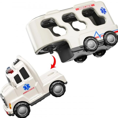 WOOPIE Laweta Drogowa zestaw 5 Aut - Ambulans WOOPIE Laweta Drogowa zestaw 5 Aut - Ambulans