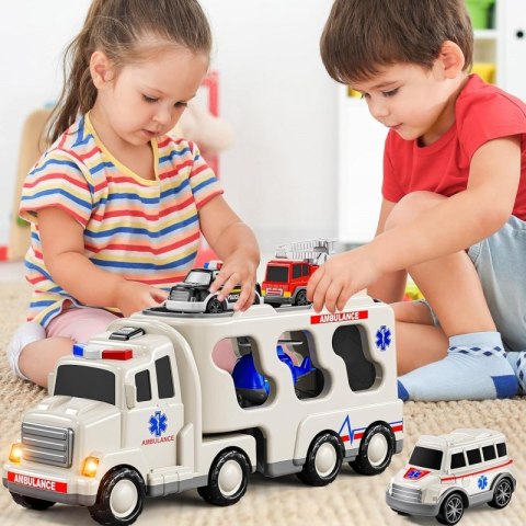 WOOPIE Laweta Drogowa zestaw 5 Aut - Ambulans WOOPIE Laweta Drogowa zestaw 5 Aut - Ambulans