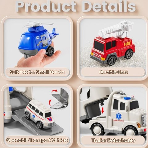 WOOPIE Laweta Drogowa zestaw 5 Aut - Ambulans WOOPIE Laweta Drogowa zestaw 5 Aut - Ambulans