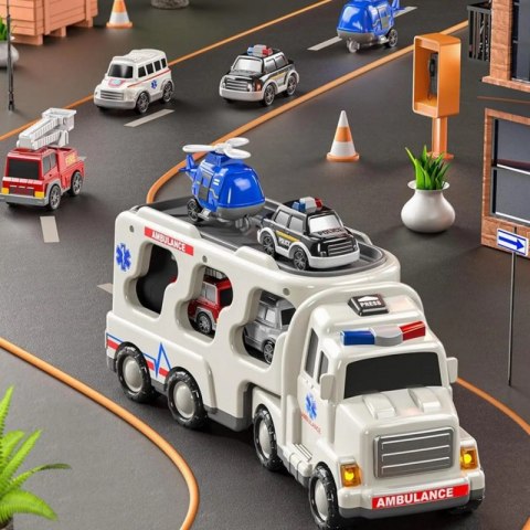WOOPIE Laweta Drogowa zestaw 5 Aut - Ambulans WOOPIE Laweta Drogowa zestaw 5 Aut - Ambulans